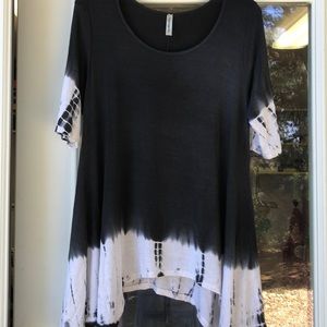 Tie-dyed tunic tee